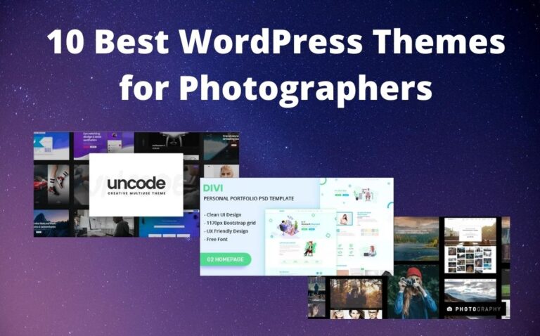 10 Best WordPress Theme for Photographers