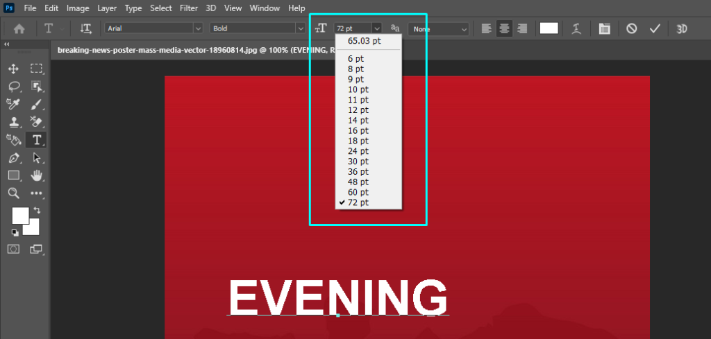 How to Change Font Size in Photoshop