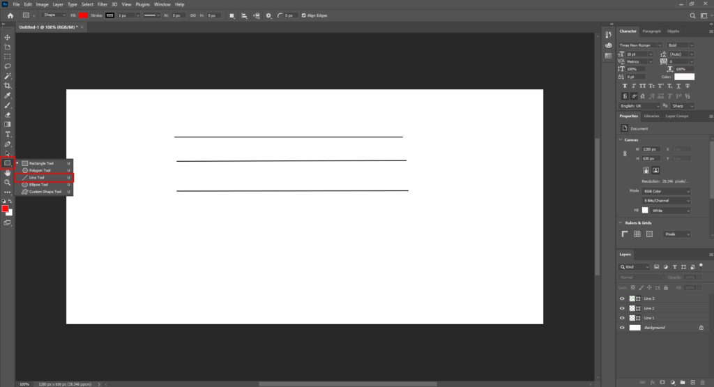 How to Draw a Line in Photoshop