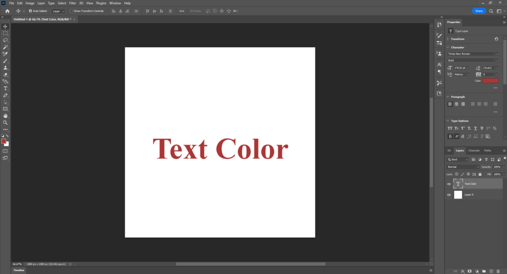 Changing Text Color