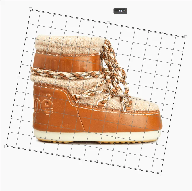 Rotate Image using Photoshop Crop tool