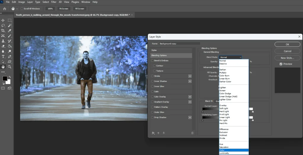 The Blend Mode Of The Inverted Layer 