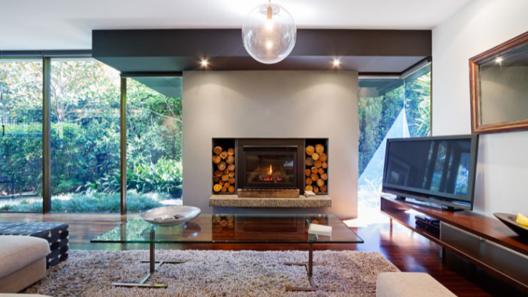 Living Rooms with a Fireplace