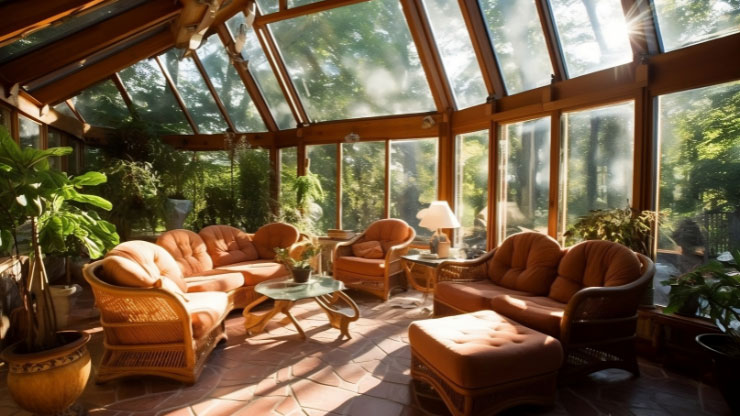 Sunroom or Conservatory indoor photoshoot
