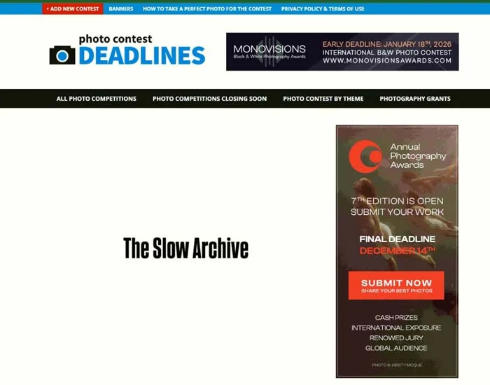 The Slow Archive Open Call