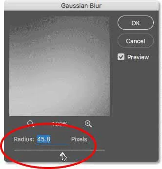 gaussian blur 45px