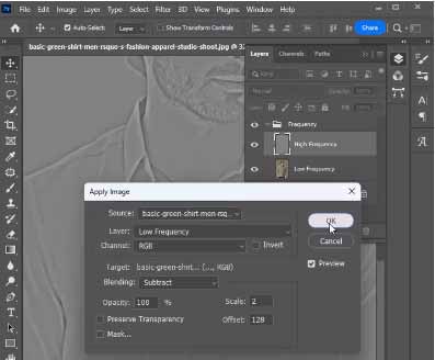 adjustments and choose the frequency layer