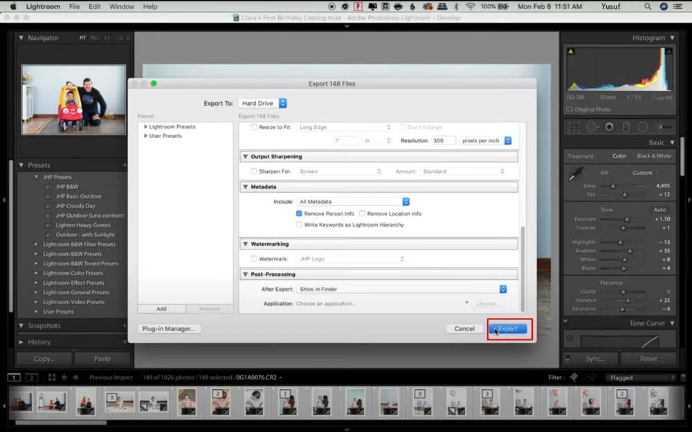 Export the Photos