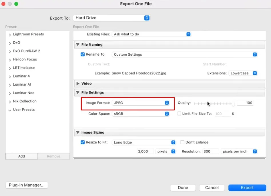 Best Lightroom Export Settings for Professional Photographers