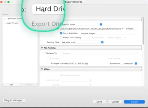 Initiate the Export Process