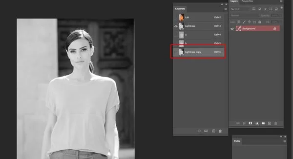 Duplicate the “Lightness” Channel