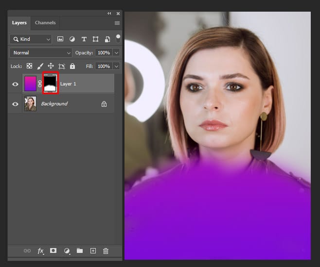Gradient Masks for Smooth Transition