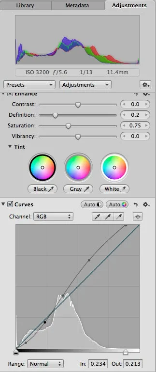 Using the Tone Curve for Precise Control