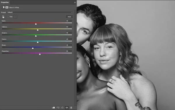 Create a Selective Color adjustment layer