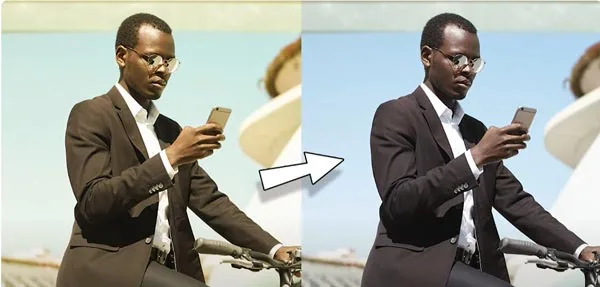 Sample the skin tone in the project image