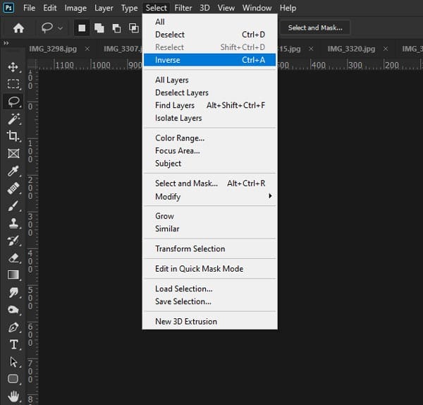 inverse menu