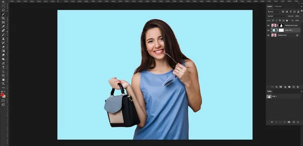 magic wand tool to select solid color