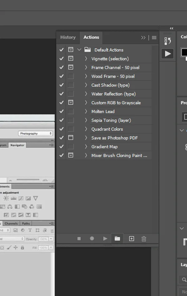 Managing Your Photoshop Actions Panel